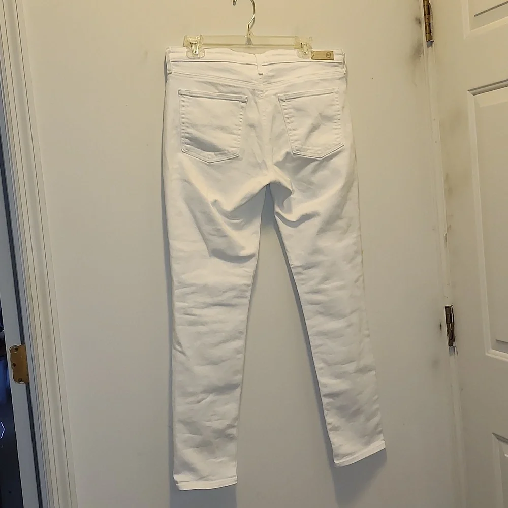 AG The Prima Mid Rise White Cigarette leg Stretch Jeans | Size 31 - Picture 5 of 9